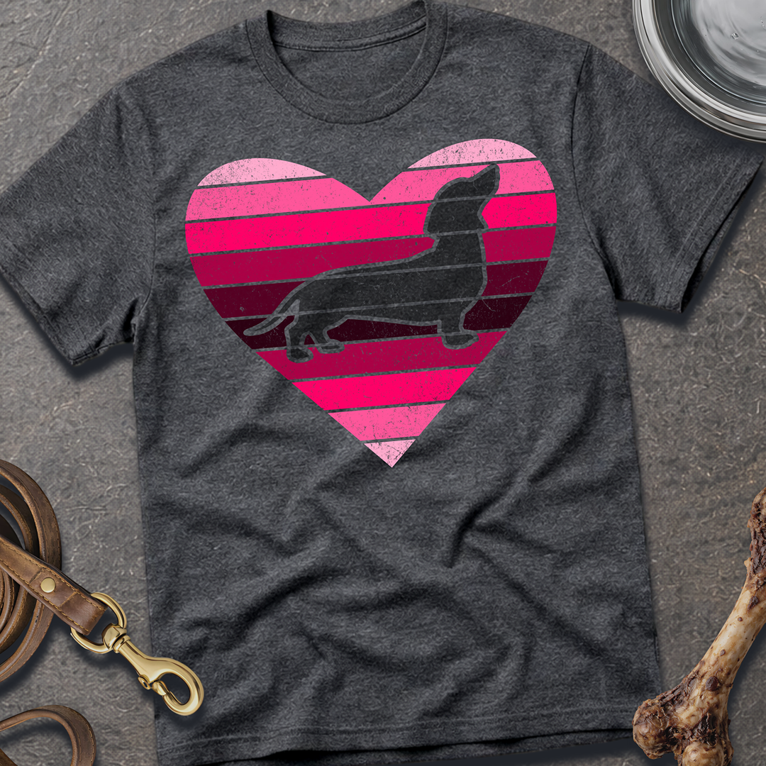 Retro Heart Doxie T-Shirt