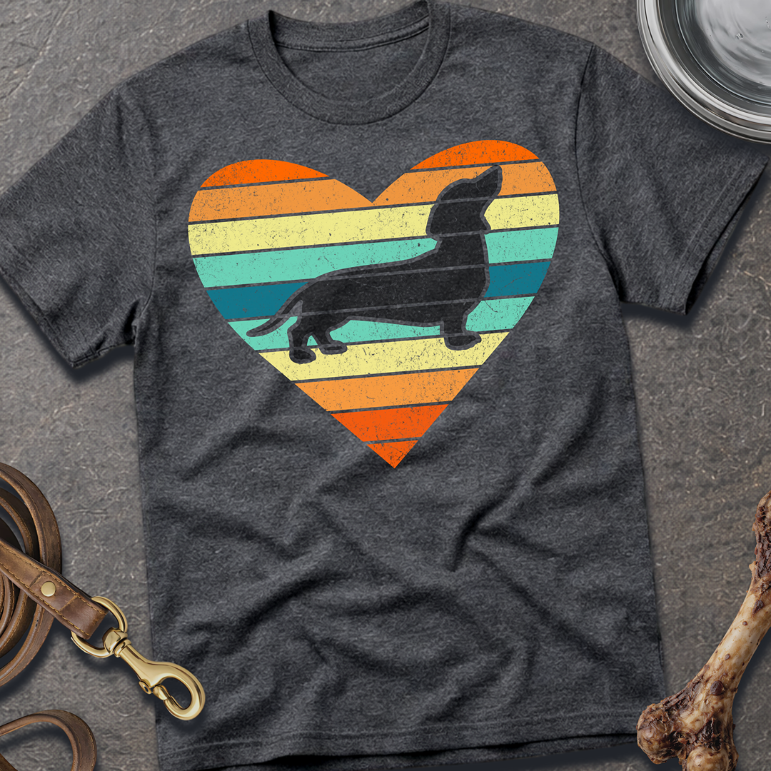 Retro Heart Doxie T-Shirt