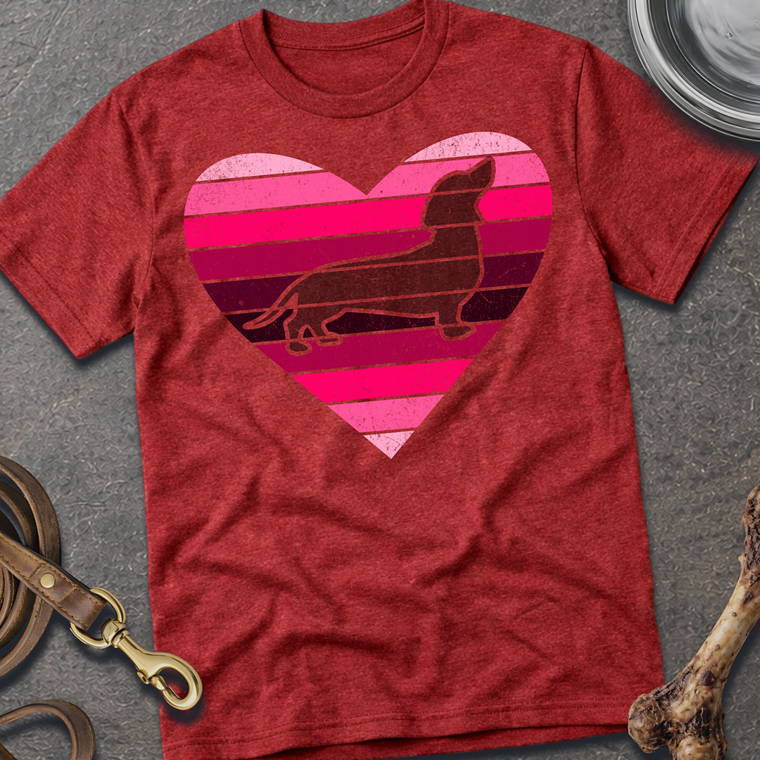 Retro Heart Doxie T-Shirt