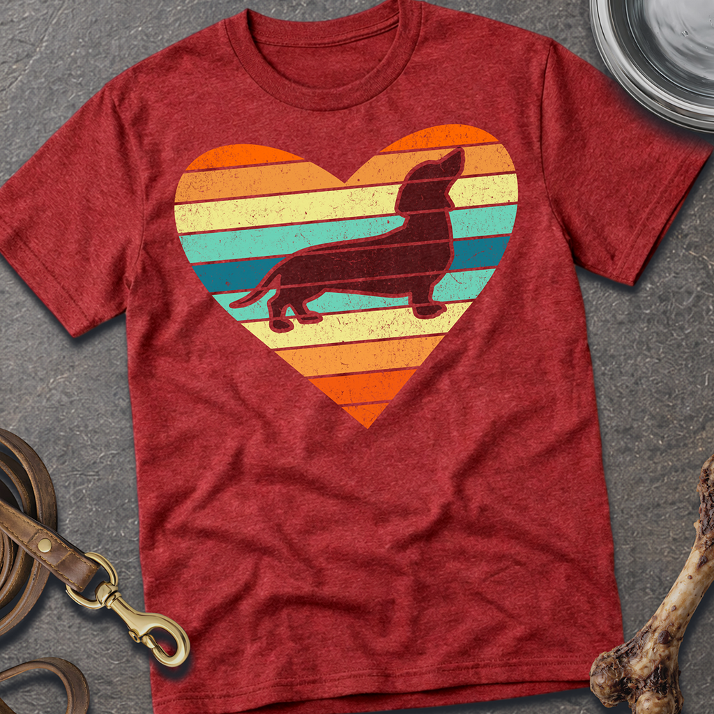 Retro Heart Doxie T-Shirt