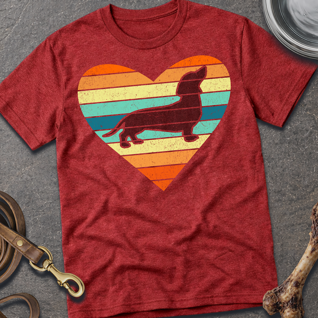 Retro Heart Doxie T-Shirt