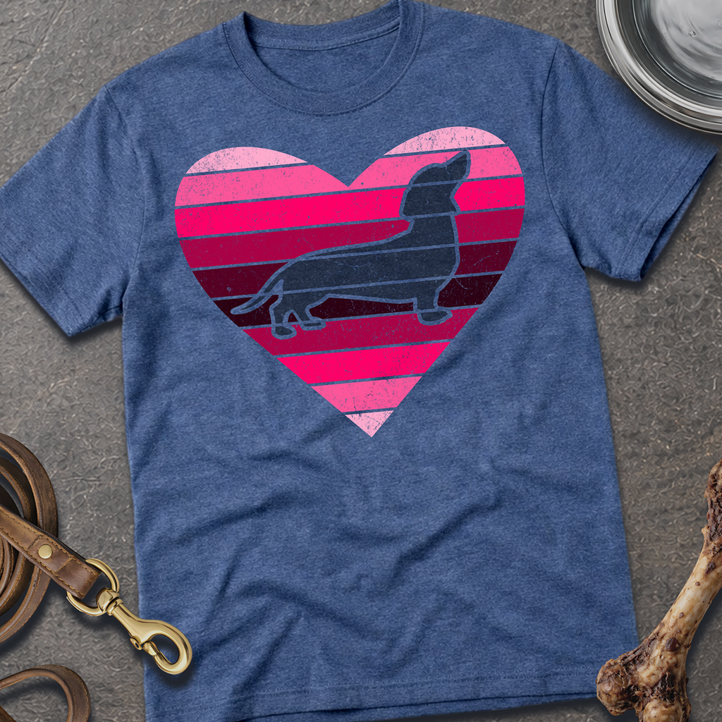 Retro Heart Doxie T-Shirt