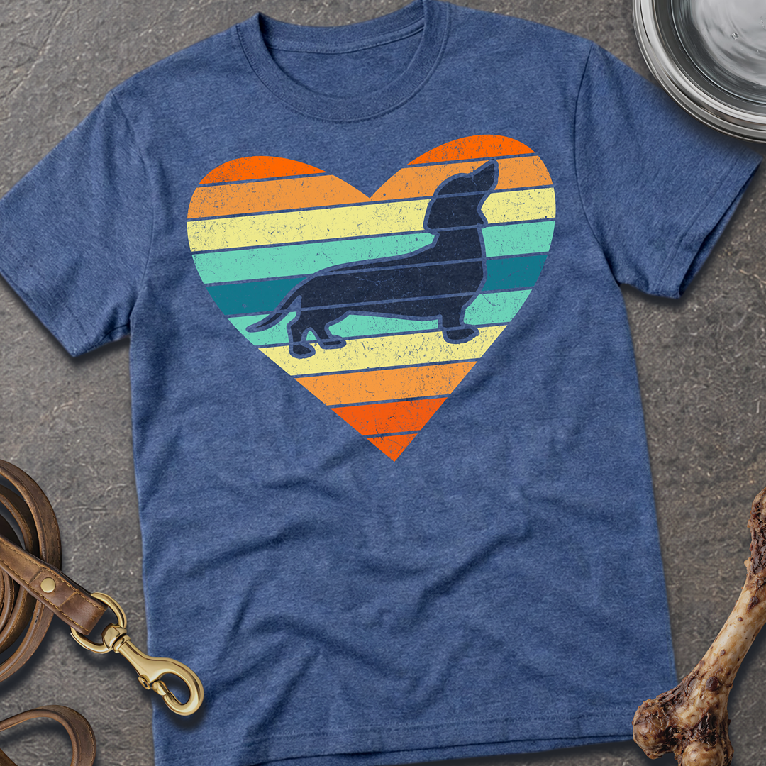 Retro Heart Doxie T-Shirt