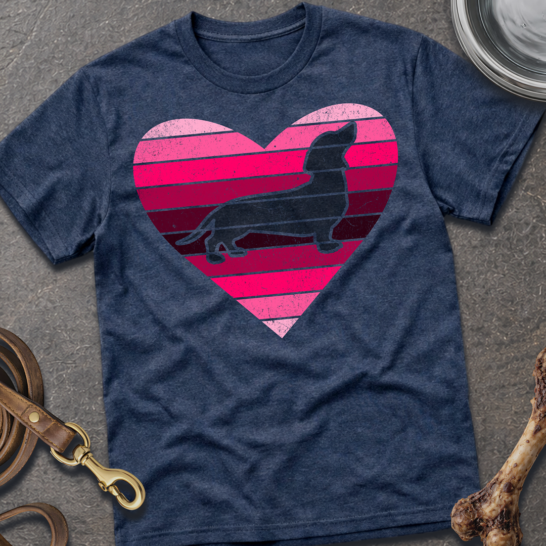 Retro Heart Doxie T-Shirt