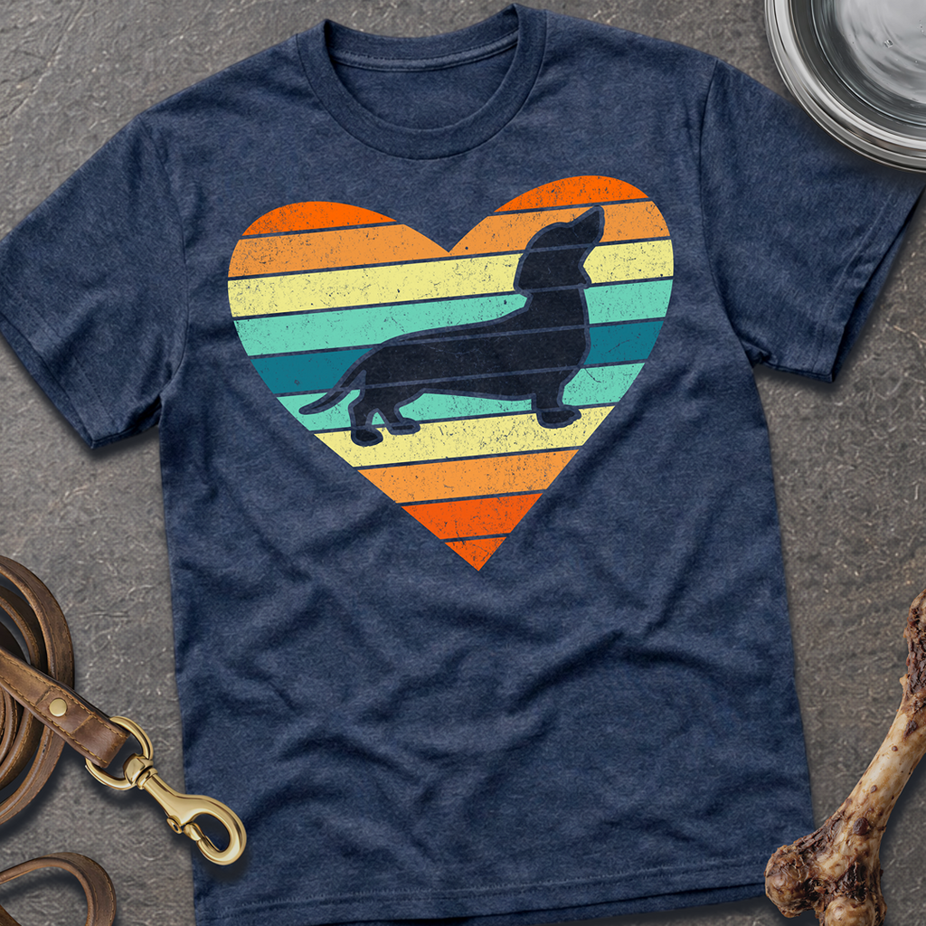 Retro Heart Doxie T-Shirt