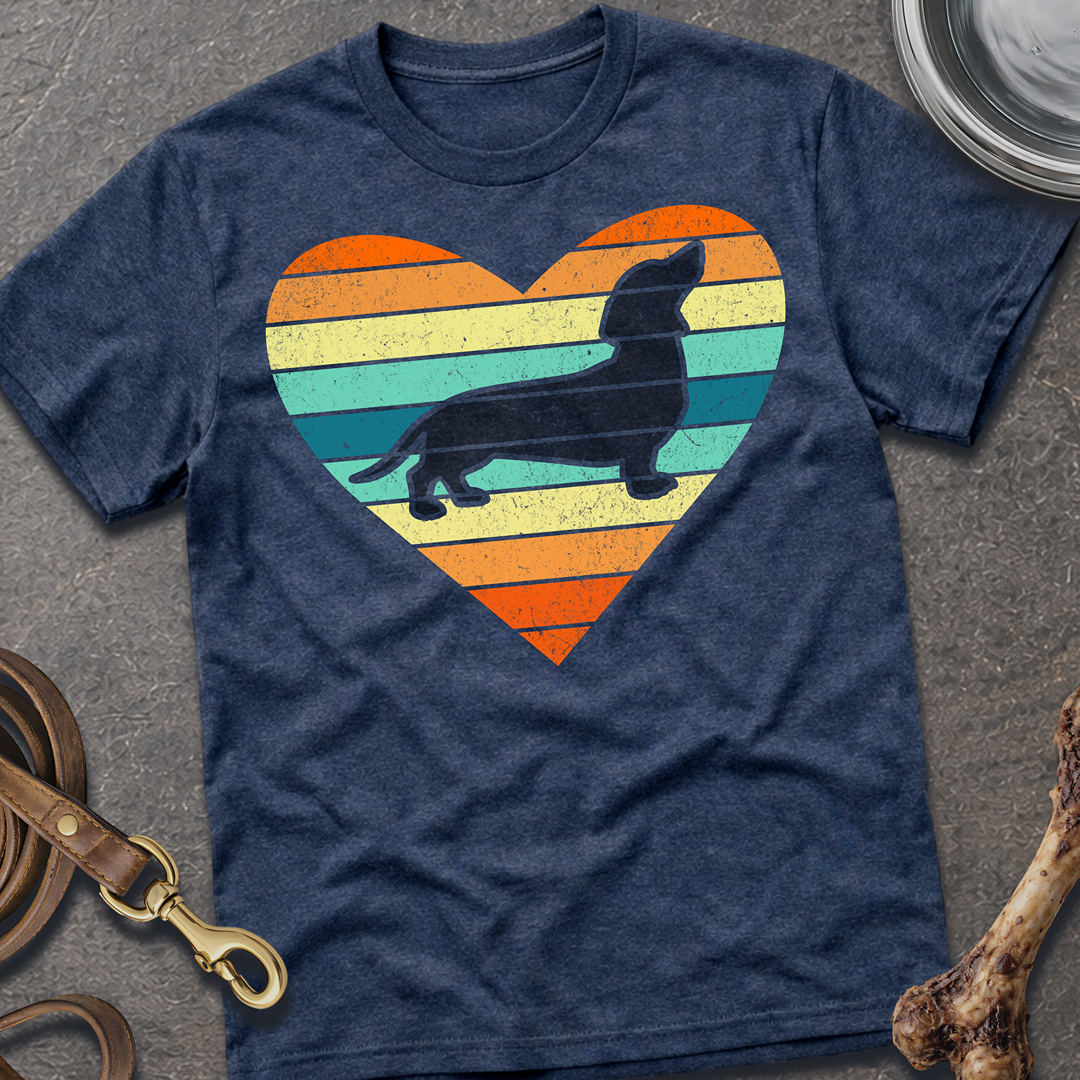 Retro Heart Doxie T-Shirt