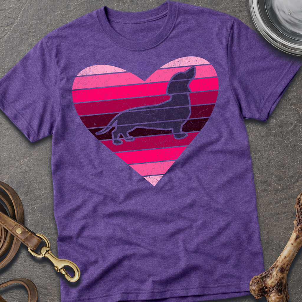 Retro Heart Doxie T-Shirt