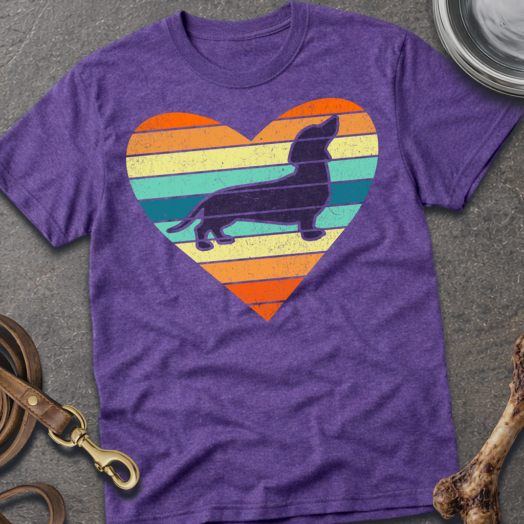 Retro Heart Doxie T-Shirt