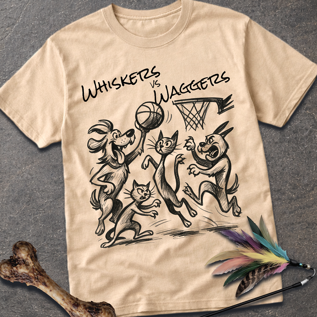 Whiskers vs Waggers T-Shirt