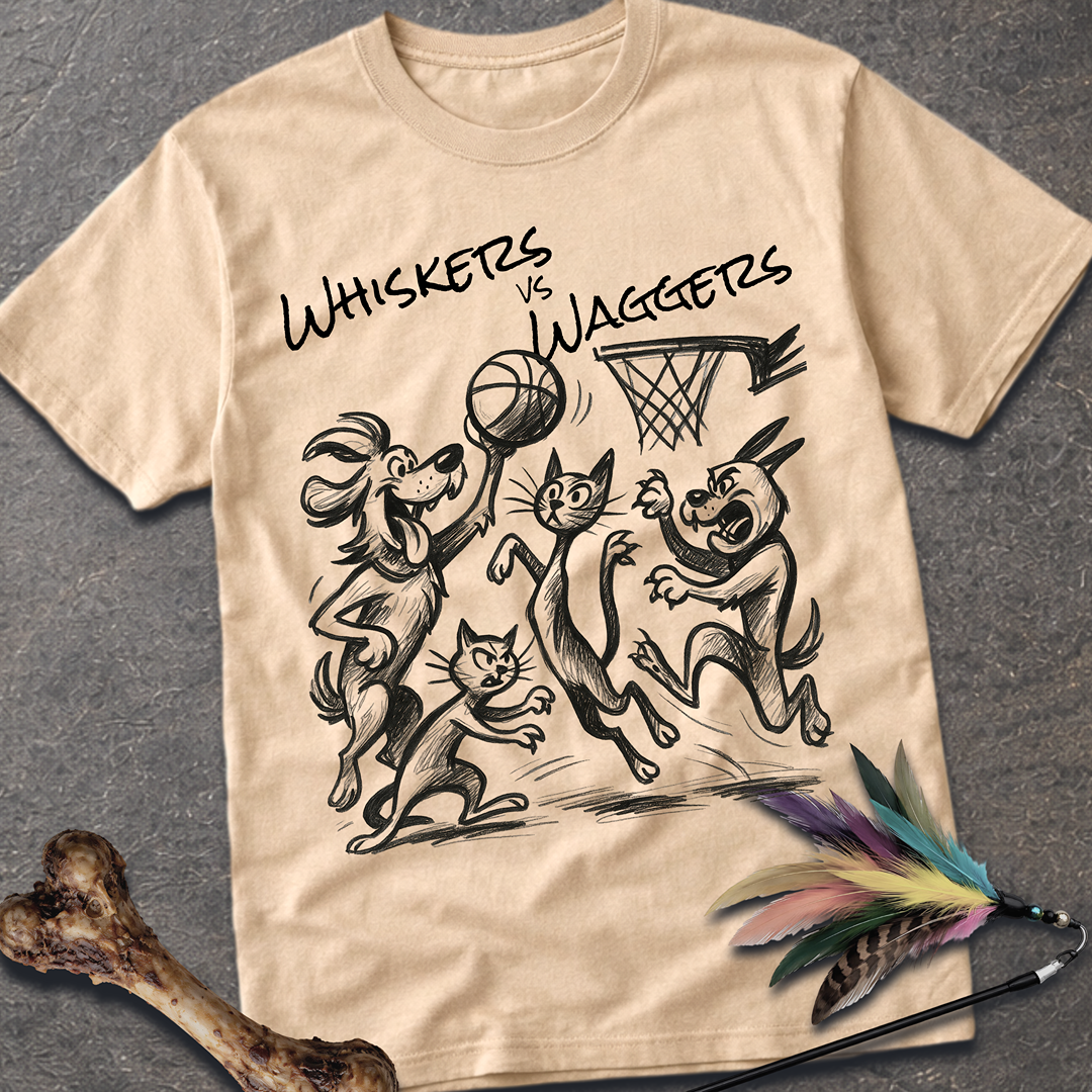 Whiskers vs Waggers T-Shirt