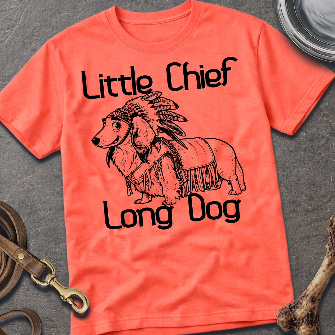 Little Chief Long Dog T-Shirt - Coral Silk