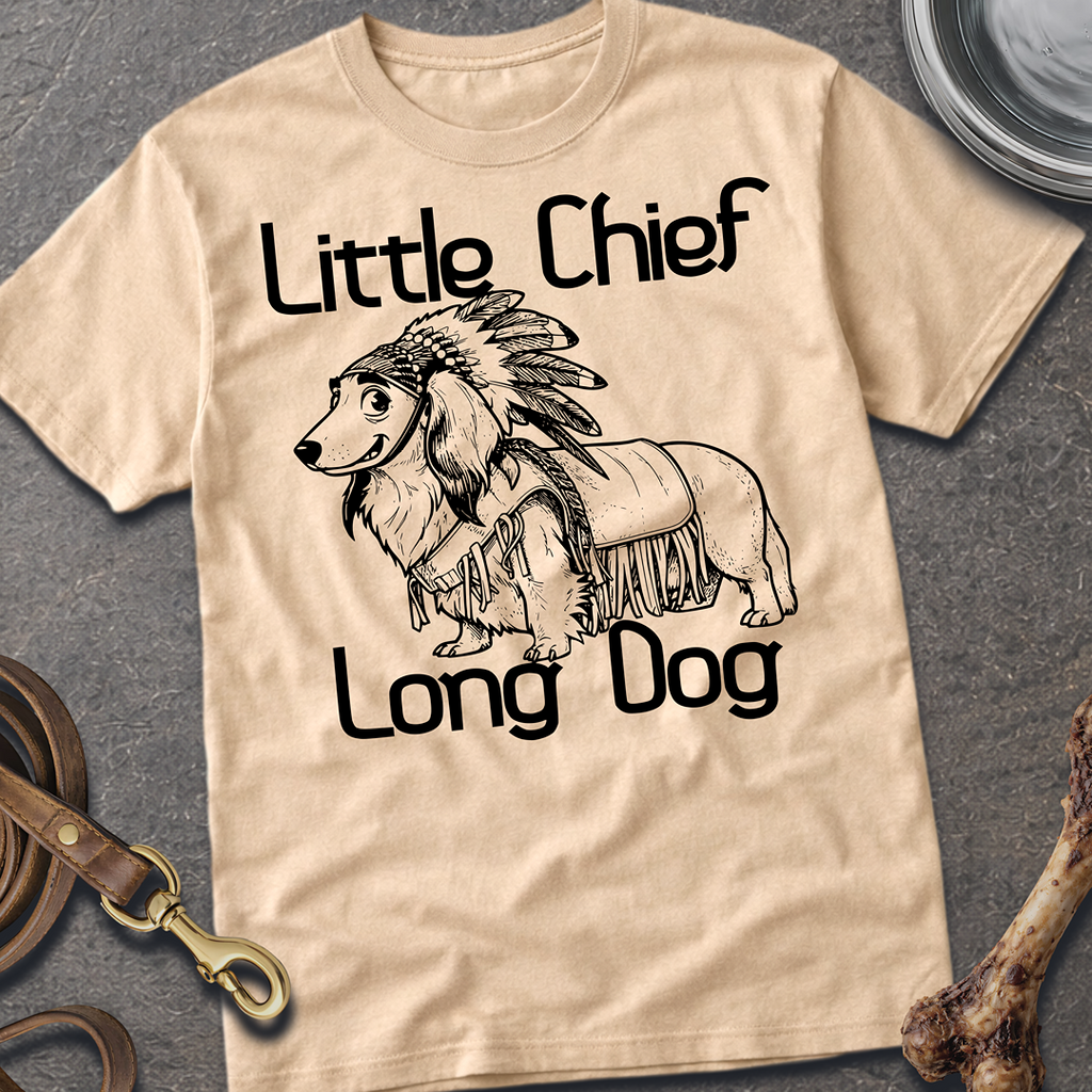 Little Chief Long Dog T-Shirt - Sand