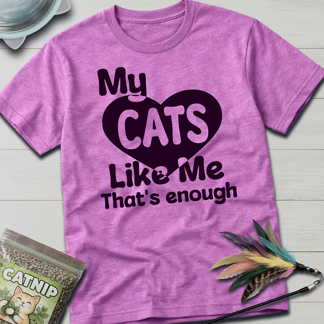 My Cats Like Me T-Shirt - Heather Radiant Orchid